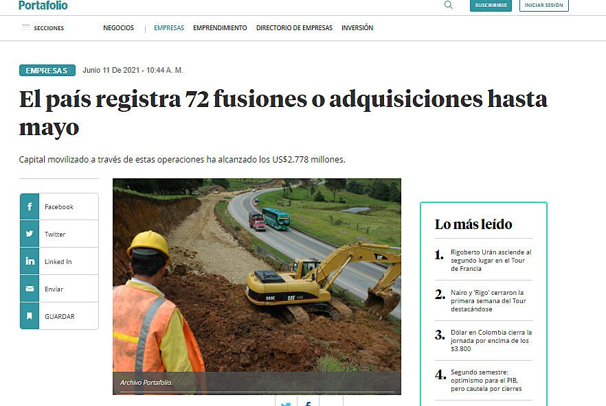 El pas registra 72 fusiones o adquisiciones hasta mayo